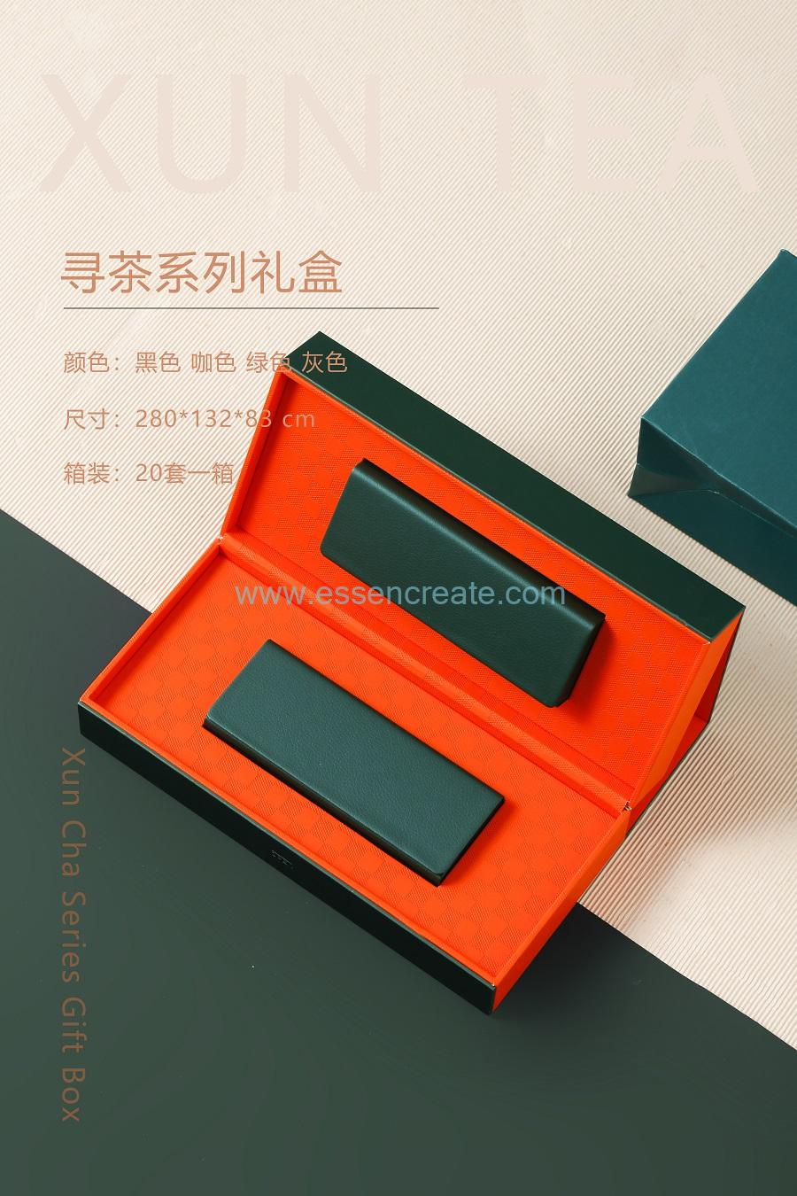 folding bamboo woven tea box open box