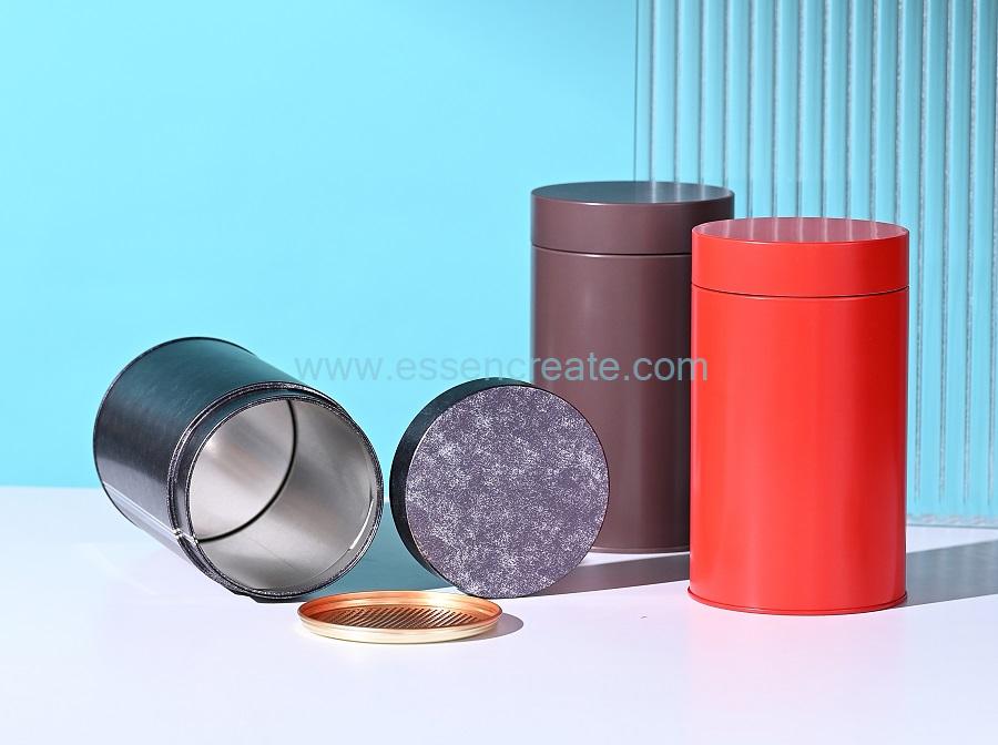 Tea Tin Cans with Screw Lids