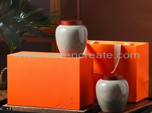 See Mountain Gift Box With Double Porcelain Jar