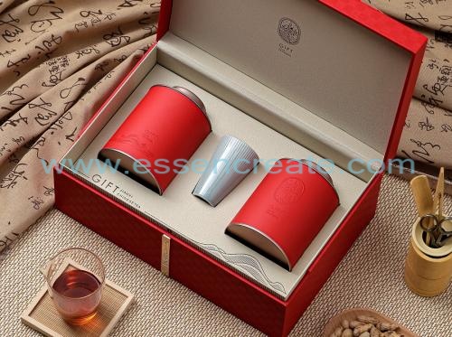 Gift Box With Double Leather Jar