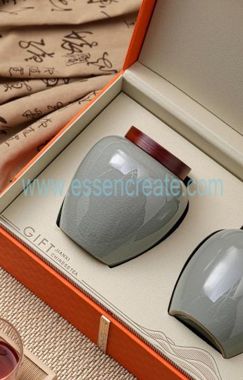 Gift Box With Double Porcelain Jar