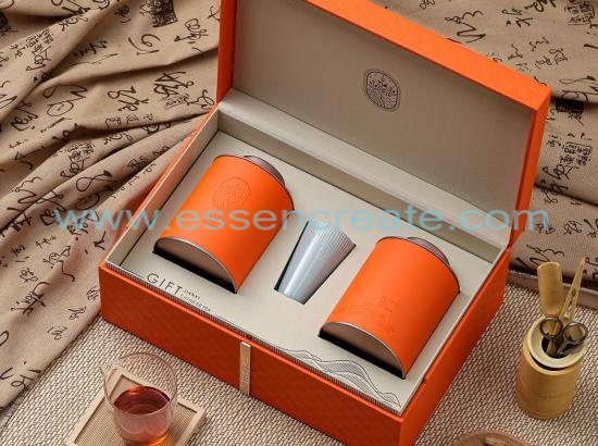 Gift Box With Double Leather Jar