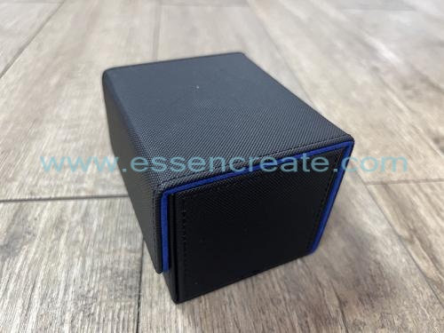 Black leather custom shape color clamshell gift storage box