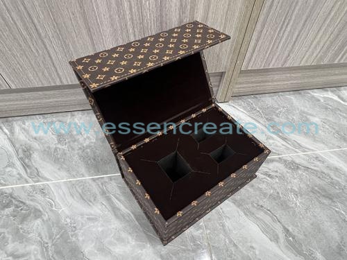 Custom leather premium ceramic tea set packaging gift box with magnetic lid