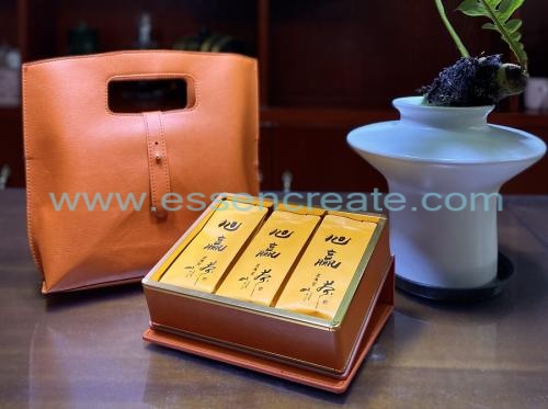   Six Bags Flat Tea Leather Handbag Gift Box