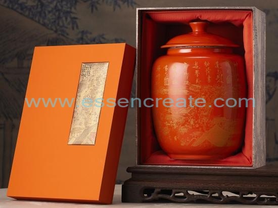 Qingming Shanghe Pattern Ceramic Pot Packaging